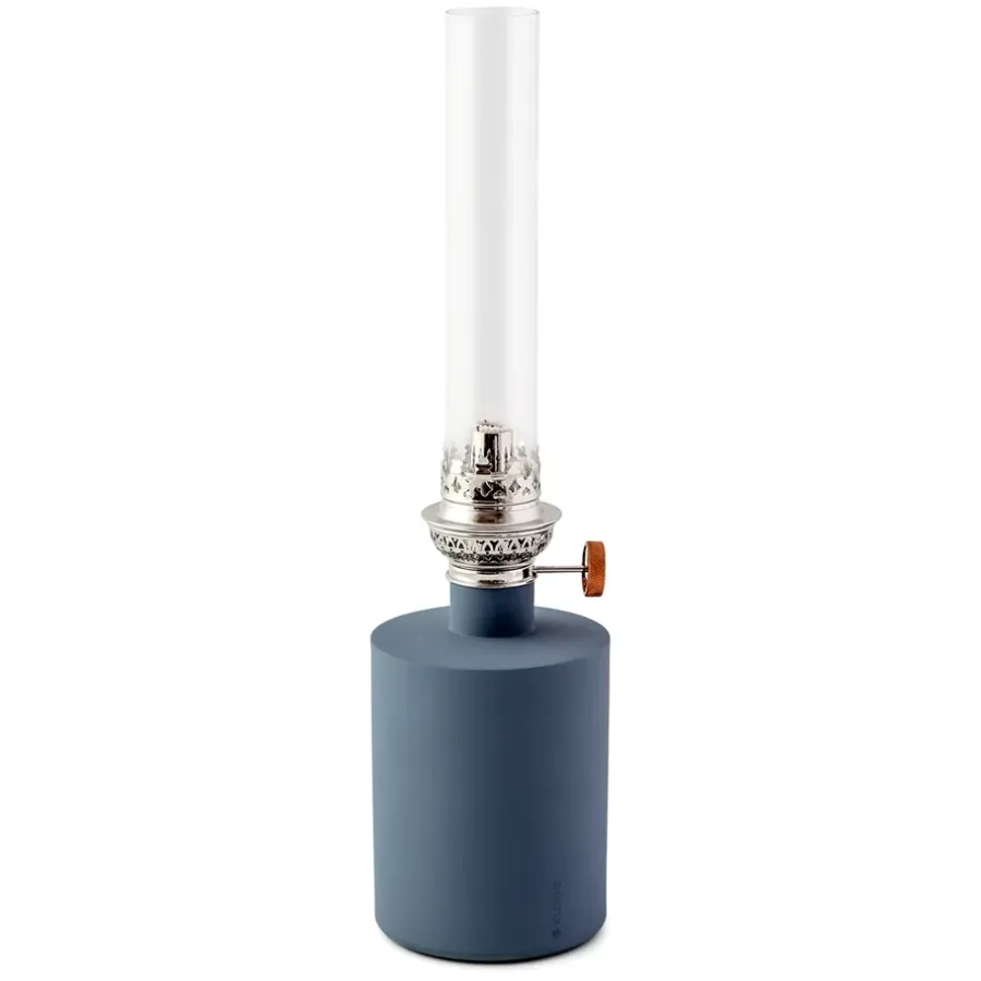 Patina oljelampa, liten, blå^KLONG New