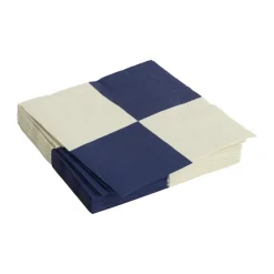 Pattern Lunch Check servett 33x33 cm 20-pack, Off white-dark blue L^HAY Outlet