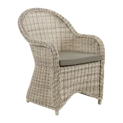 Paulina karmstol med sittdyna, Beige-beige^Brafab