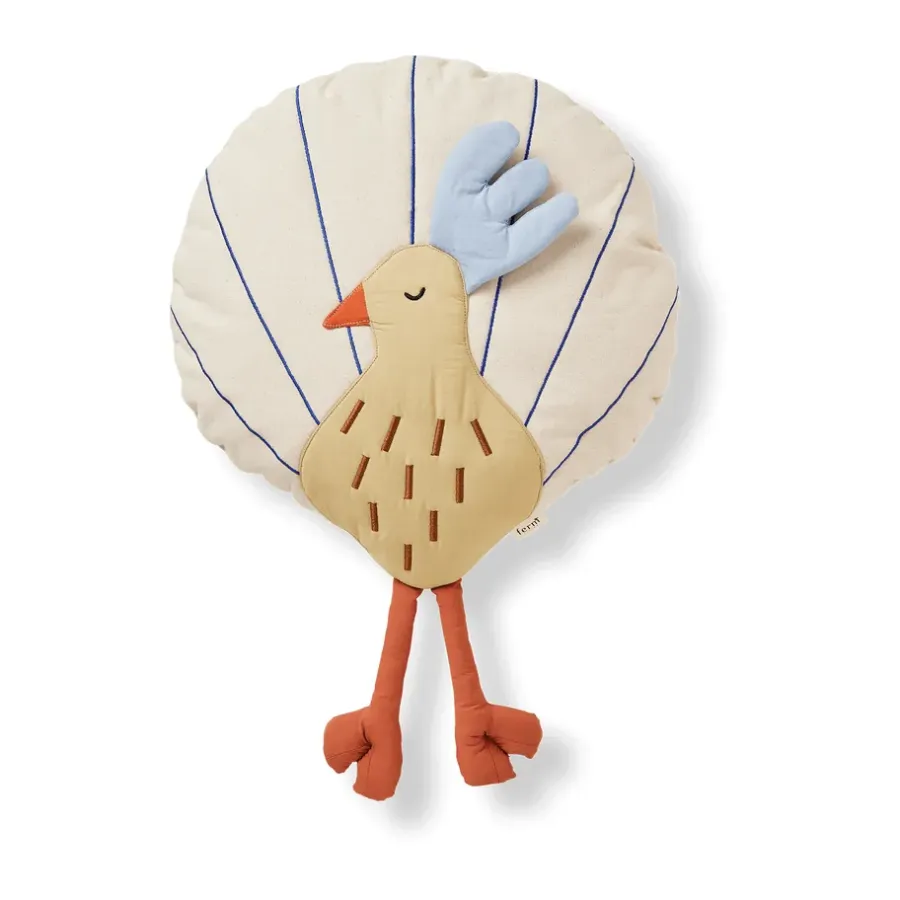 Kuddar-Ferm Living Peacock kudde, Silver Fern-undyed