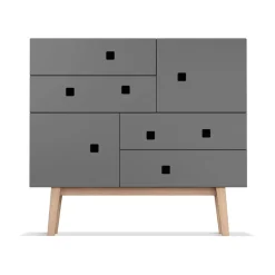 Byråer & Hurtsar|Byråer & Hurtsar-Zweed Peep B1 byrå, slate grey, retro, ekstativ