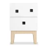 Peep S1 sängbord, vit, vitpigmenterad ek^Zweed Hot