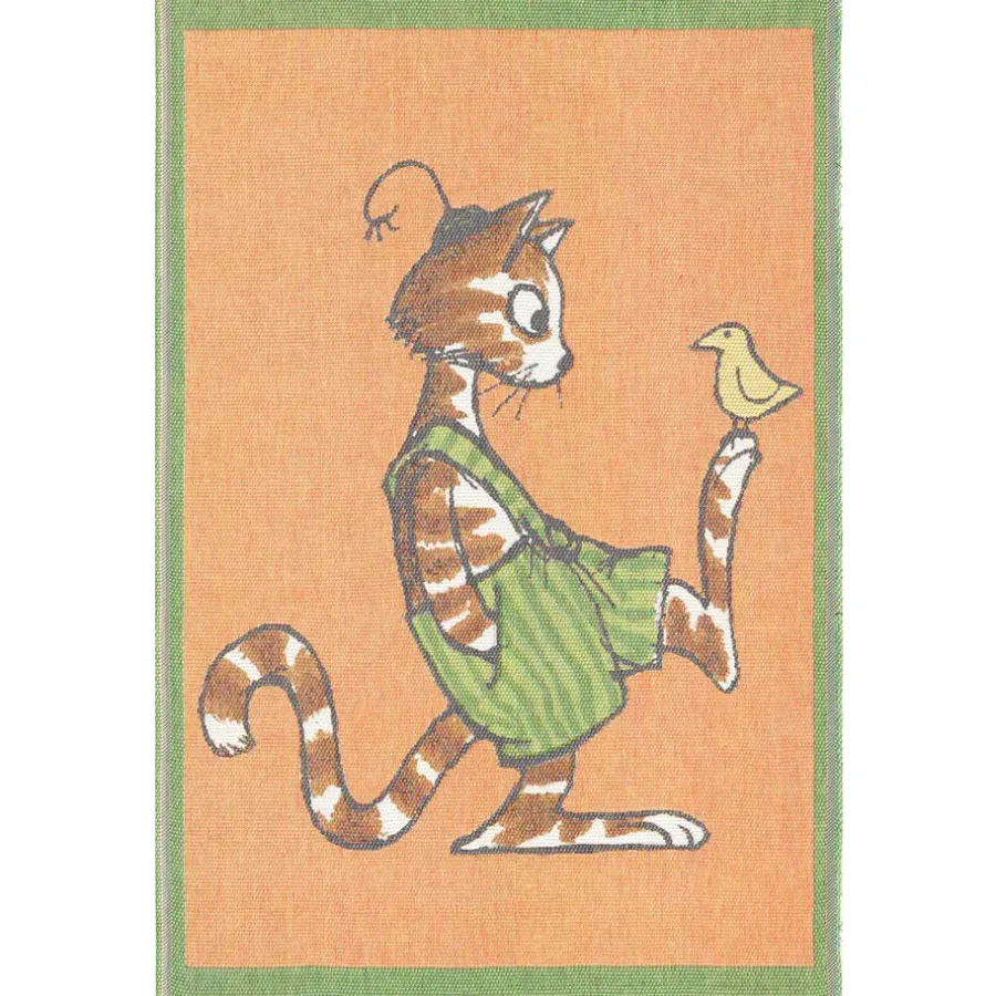 Barnfiltar|Barnfiltar-Ekelund Linneväveri Pettson & Findus barnfilt, Hej på dig