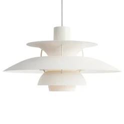 Taklampor & Pendlar-Louis Poulsen PH 5 pendel monokrom, Vit