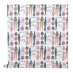 Tyger & Metervaror|Vaxdukar-Almedahls Picknick vaxduk, blå-rosa