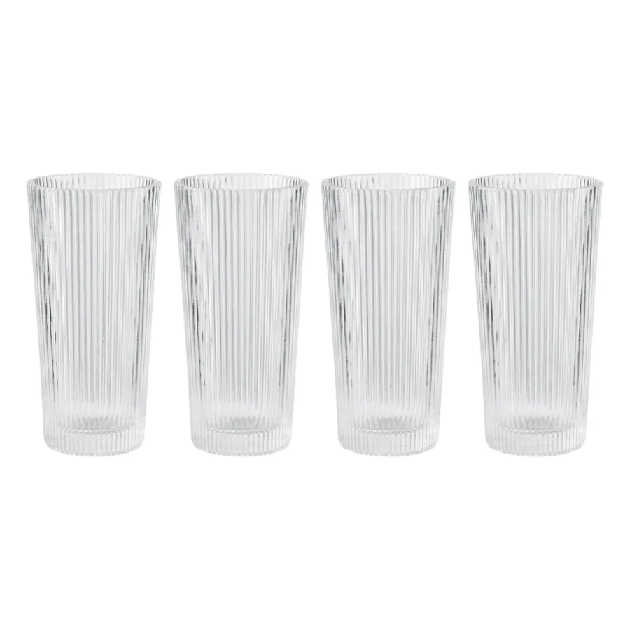 Drinkglas-Stelton Pilastro long drink glas 30 cl 4-pack, Clear
