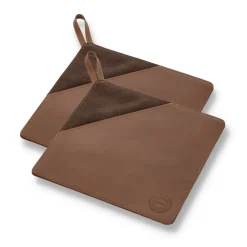 Grytlappar & Grytvantar|Grytlappar & Grytvantar-Pillivuyt Gourmet grytlapp 20,5x20,5 cm 2-pack, Brunt läder