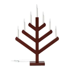 Pine adventsljusstake 62 cm, Röd^Scandi Living Outlet