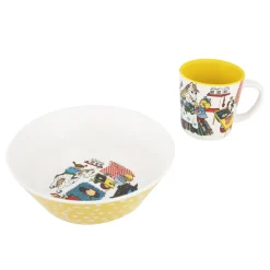 Pippi barnservis 2 delar, Vit-gul^Martinex