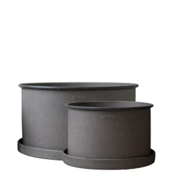 Plant kruka med Fat 2-pack, Brun^DBKD Discount