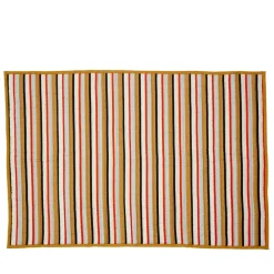 Pläd bomull 140x200 cm, Brun-svart-vit-röd-blå^Hübsch New