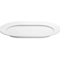 Plissé serveringsfat ovalt, Vit^Pillivuyt