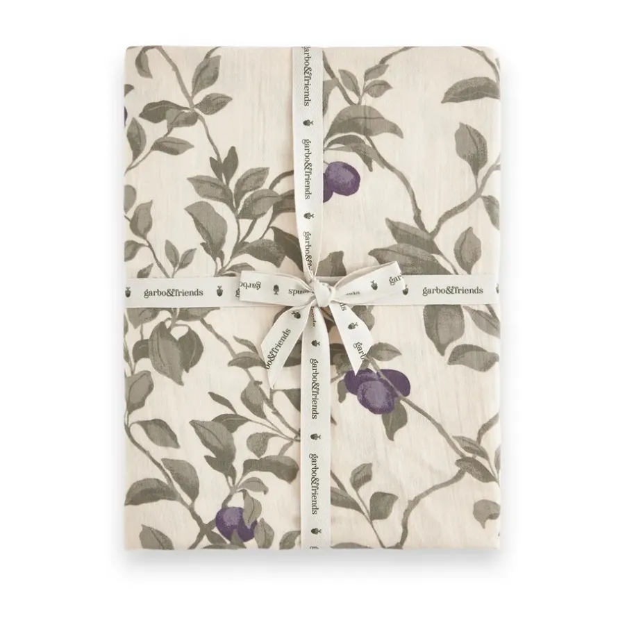 Underlakan-Garbo&Friends Plum Muslin dra-på-lakan, 180x200x30 cm