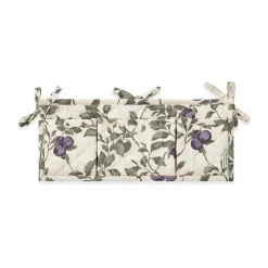 Plum satin quiltad sängficka, 43x18cm^Garbo&Friends Online