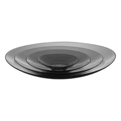 Dekorationsskålar-Orrefors Pond fat gåvoset, Grå