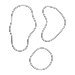 Pond grytunderlägg 3 delar, Aluminium^Ferm Living New