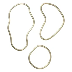 Grytunderlägg-Ferm Living Pond grytunderlägg 3 delar, Mässing