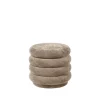 Sittpuffar-Ferm Living Pouf Round sittpuff, tyg faded velvet 26 beige