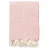 Ullplädar & Ullfiltar-Klippan Yllefabrik Preppy pläd, Misty rose