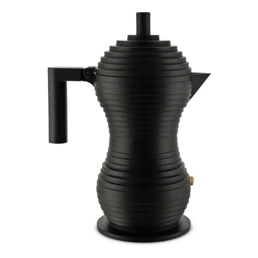 Kaffekannor, Presskannor & Kaffefilter-Alessi Pulcina espressobryggare svart, 30 cl, 6 koppar