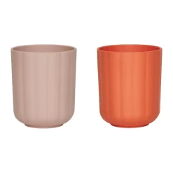 Barnmuggar|Plastmuggar-OYOY Pullo kopp 2-pack, Rose-apricot
