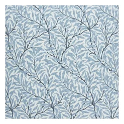 Tyger & Metervaror-Jakobsdals Ramas tyg, Vit-ljusblå