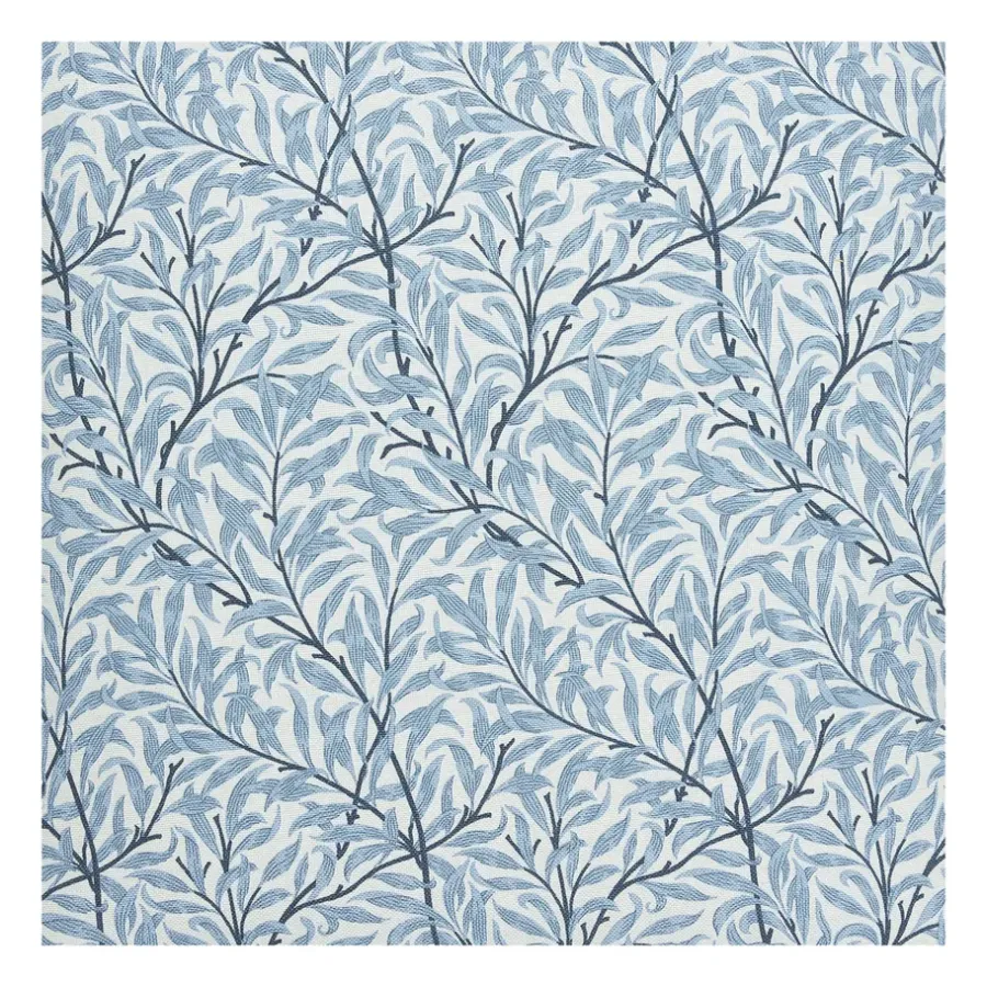 Tyger & Metervaror-Jakobsdals Ramas tyg, Vit-ljusblå