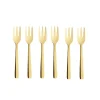 Teskedar & Kaffeskedar-Aida Raw dessertgaffel 6-pack, Guld