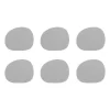 Raw glasunderlägg läder 6-pack, Ljusgrå^Aida Discount