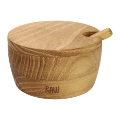 Raw saltskål inkl. sked och lock, Teak^Aida Online