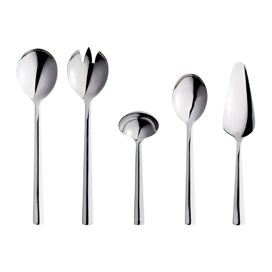 Serveringsbestick-Aida Raw serveringsbestick 5 delar, Silver