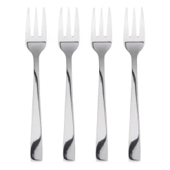 Raw tårtgaffel 4-pack, Blankpolerat rostfritt stål^Aida New