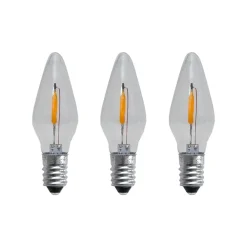 Reservlampa E10 LED filament soft glow 3-pack, 0,5W 1900K ej dimbar^Star Trading Online