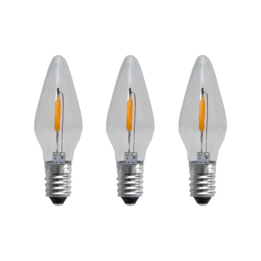 Reservlampa E10 LED filament soft glow 3-pack, 0,5W 1900K ej dimbar^Star Trading Online