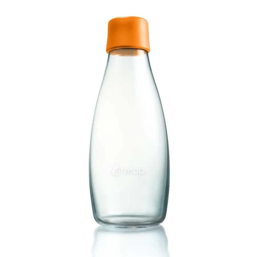 Vattenflaskor-Retap glasflaska 0,5 l, Orange