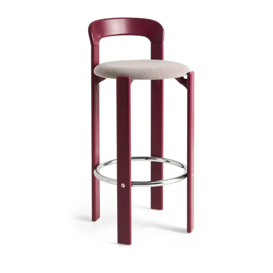 Rey klädd barstol 75 cm, Steelcut Trio 416-grape red^HAY Online