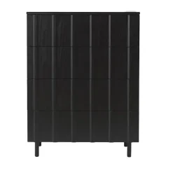 Sideboards & Skänkar|Sideboards & Skänkar-Normann Copenhagen Rib dresser 4 lådor, Soft Black