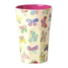 Barnmuggar|Plastmuggar-RICE melaminkopp hög, Butterfly