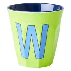 melaminkopp medium bokstav W 30 cl, Lime green^RICE Sale
