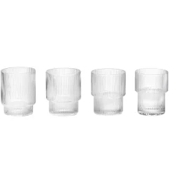 Ripple glas 4-pack, klar^Ferm Living Hot