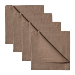 Robert servett 4-pack, Mörk mullvadsbrun^Linum Best