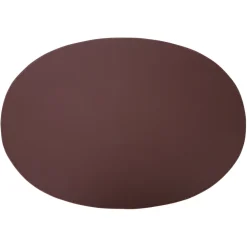 bordstablett läder oval 47x34 cm, Brun^Ørskov Hot