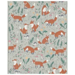 Rävar bomullsfilt 140x170 cm, Multi^Ekelund Linneväveri New