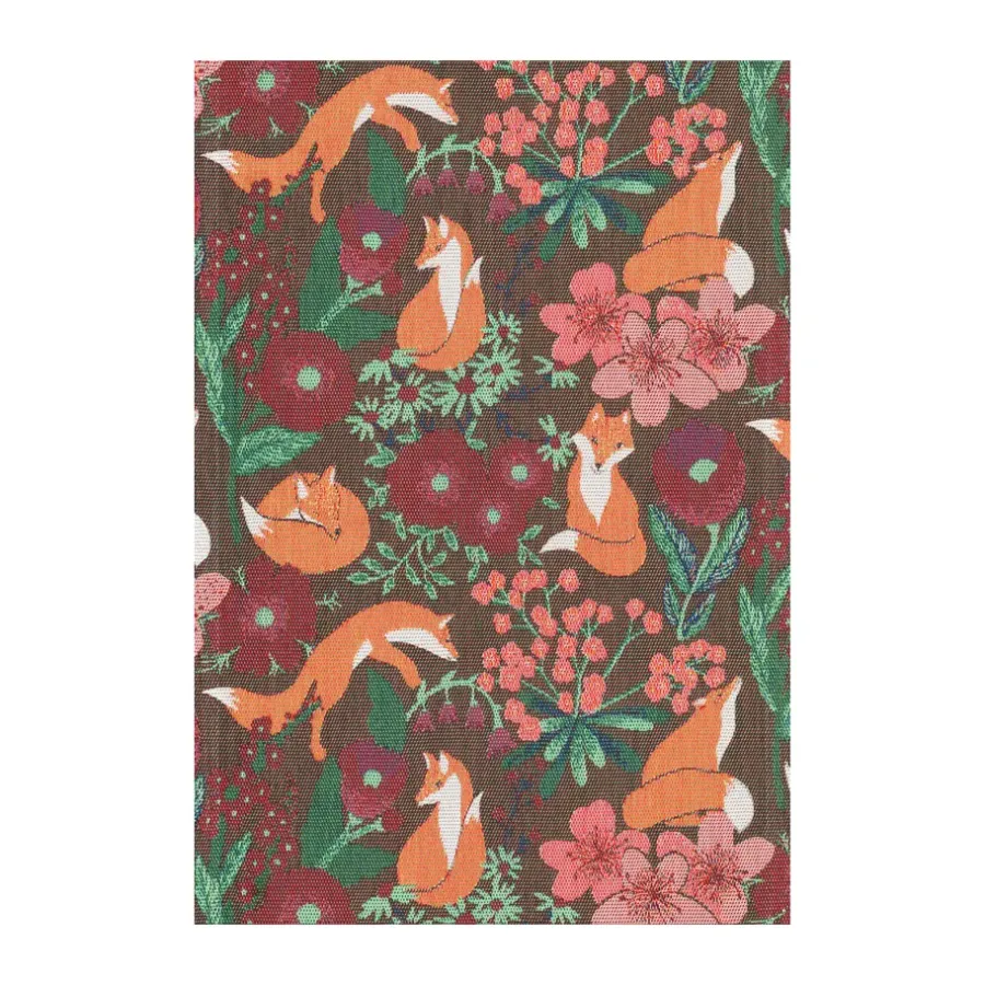 Handdukar Med Julmotiv-Ekelund Linneväveri Rävdans kökshandduk 35x50 cm, Multi