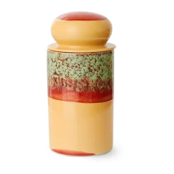 Förvaringsburkar-HKliving 70s ceramics Förvaringsburk Ø11x22,5 cm, Cove