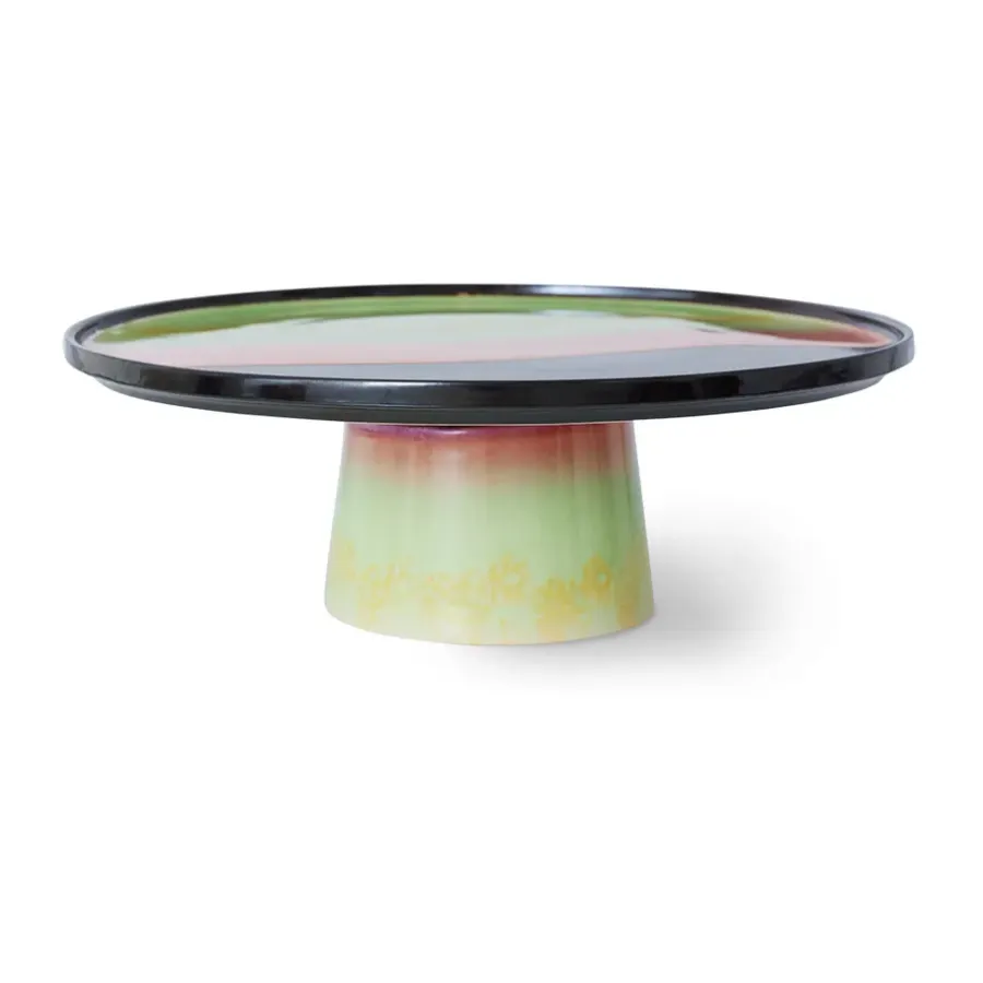 70's plateau tårtfat M, Licorice^HKliving New