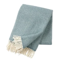 Ullplädar & Ullfiltar-Klippan Yllefabrik Samba ullpläd, lead grey (grå)