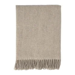 Sandstone ullpläd 130x180 cm, Beige^Scandi Living Best