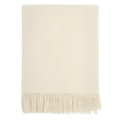 Ullplädar & Ullfiltar-Scandi Living Sandstone ullpläd 130x180 cm, Creme