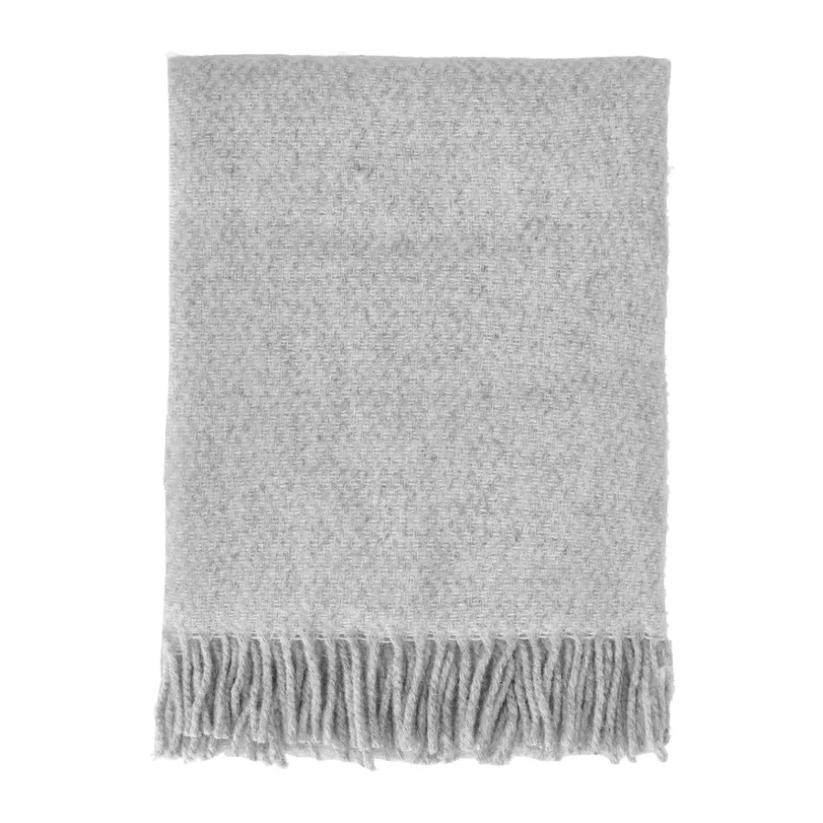 Sandstone ullpläd 130x180 cm, Ljusgrå^Scandi Living Online